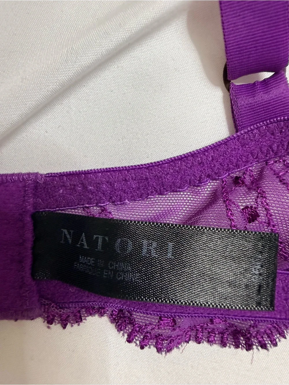 Zara Purple Lace-Trim Push-Up Bra